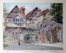 Various framed prints including : Eton College Col