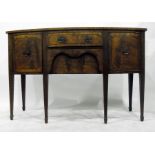 Georgian style mahogany bowfronted sideboard, the