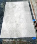 Modern machine made cream ground rug with motif pa