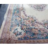 Large Chinese superwash cream ground carpet, the c