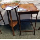 Mahogany rectangular top occasional table with ins