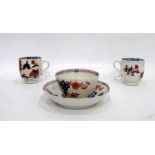 Lowestoft porcelain tea bowl, circa 1780, 'Redgrav