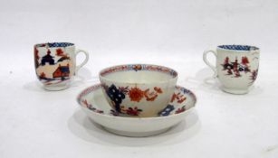 Lowestoft porcelain tea bowl, circa 1780, 'Redgrav