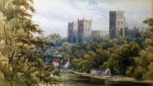 Watercoloured drawing, A. Neal. Durham Cathedral w