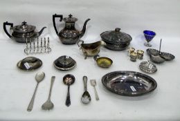 Quantity of silver plate to include coffee pot, te