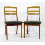 Set of six modern ladderback dining chairs (6)