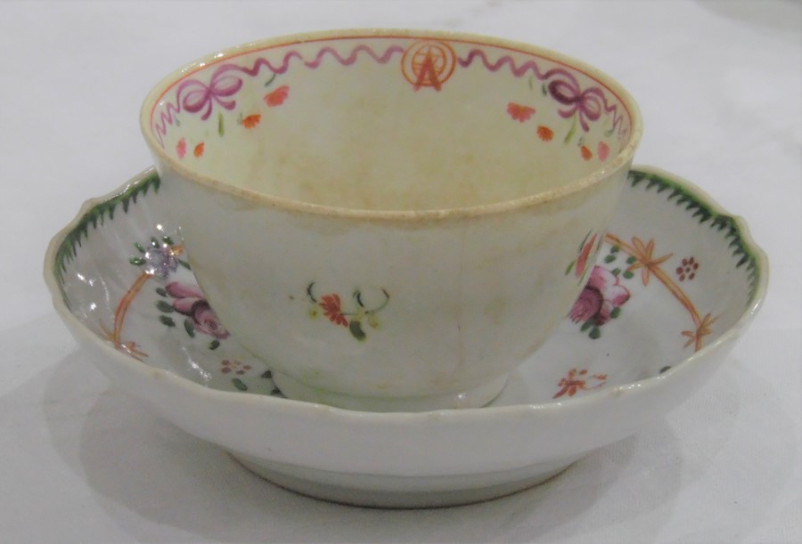 Two 19th century cabinet cups and saucers, a tea b - Image 3 of 3