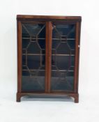 20th century mahogany display cabinet with astraga
