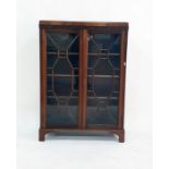 20th century mahogany display cabinet with astraga