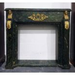 marble fireplace in the Empire style, having