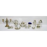 Quantity of silver plate to include teapot, cockta