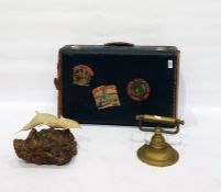 Vintage brass loo roll holder, vintage case bearin