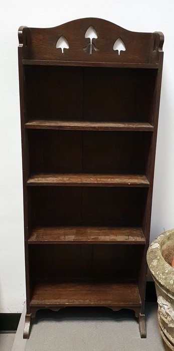 Early 20th century oak open bookcase of five shelv