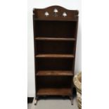 Early 20th century oak open bookcase of five shelv