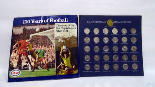 Completed presentation folder of the FA Cup Centenary Medals 1872-1972, published by Esso