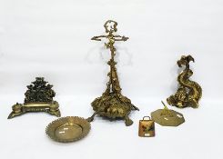 Elaborately formed brass umbrella stand/stick stan