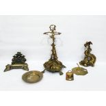 Elaborately formed brass umbrella stand/stick stan