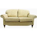 Three-seater settee with loose squab cushions, scr