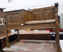 Oak three-tier folding cakestand, a 20th century o