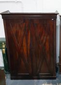 Late 19th century mahogany two-door wardrobe with