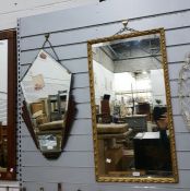 Rectangular wall mirror in modern moulded frame an