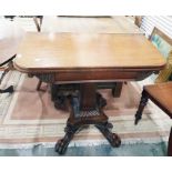 19th century mahogany swivel top tea table with fo