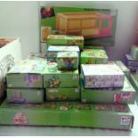 Large quantity of Plan toys and wooden sets, mostl