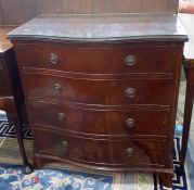 Mahogany and line inlaid serpentine-fronted chest