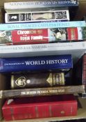 Boxes of books relating to militaria, wars, collec