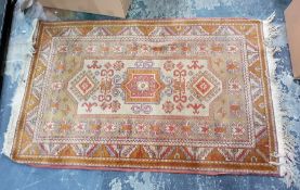 Eastern rug, the central cream ground field with s