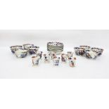 19th century Imari pattern pottery cups and saucer
