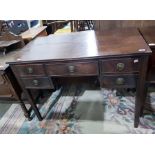 19th century mahogany kneehole dressing table havi