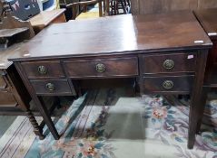 19th century mahogany kneehole dressing table havi
