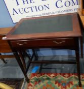 Lady's Edwardian mahogany writing table fitted a d