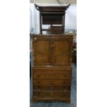 Queen Anne style burr walnut veneer cupboard, the