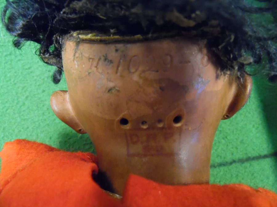 Rare Simon & Halbig bisque headed black doll in re - Image 4 of 6