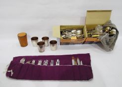Quantity of rat tail pattern flatware and a set of
