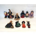 Collection of costume dolls (1 box)