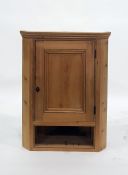 Reproduction pine hanging corner cupboard enclosed