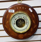 Aneroid barometer with an enamel dial and within a