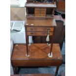 20th century mahogany bonheur de jour with three-q