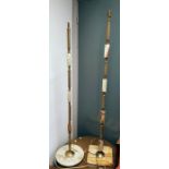 Contemporary brass and onyx standard lamp with squ