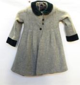 Child's green woollen coat made by Laura Ashley at the Cambrian Factory, Welsh Tweed and Woollens,