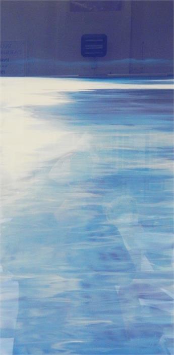 Penelope Starey Limited edition colour print  Modern seascape, 143/175, 61cm x 98cm in silvered