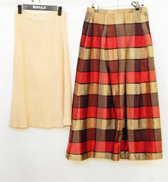 Cojona Sport knitted skirt, a tartan silk evening skirt, a Cojona Sport knitted dress, a Timware,
