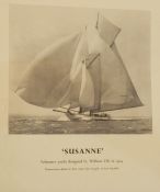 Four Council of Industrial Design photographs depicting racing yachts and photograph of a rustic