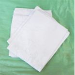 Quantity of bed linen, two single valances, quantity of pillowcases including cut and drawn