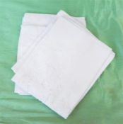 Quantity of bed linen, two single valances, quantity of pillowcases including cut and drawn