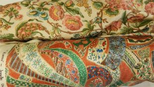 Large roll of fabric, Kanto, Jonelle, "Arabella" Jonelle and a large roll of Jaipur Skers fabrics