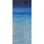 Penelope Starey  Limited edition colour print  Modern seascape, 127/175, 66cm x 31 in silvered frame